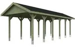 Skan Holz Wallgau - Satteldach Einzelcarport Breite 380 cm Gr. 3 - 380 x 900 cm