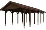 Skan Holz Wallgau - Satteldach Einzelcarport Breite 430 cm Gr. 3 - 430 x 900 cm