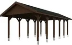 Skan Holz Wallgau - Satteldach Einzelcarport Breite 430 cm Gr. 3 - 430 x 900 cm