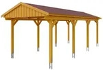 Skan Holz Fichtelberg - Satteldach Einzelcarport Breite 317 cm Gr. 2 - 317 x...