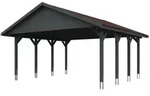 Skan Holz Wallgau - Satteldach Doppelcarport Breite 620 cm Gr. 1 - 620 x 600 cm