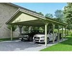 Skan Holz Wallgau - Satteldach Doppelcarport Breite 620 cm Gr. 0,5 - 620 x 500...