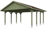 Skan Holz Wallgau - Satteldach Doppelcarport Breite 620 cm Gr. 1 - 620 x 600 cm