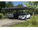 Skan Holz Carport Odenwald 640 x 648 cm grau Holzcarport