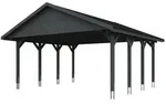Skan Holz Wallgau - Satteldach Doppelcarport Breite 620 cm Gr. 1 - 620 x 600 cm