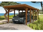 Skan Holz Friesland Einzelcarport - Breite 314 cm Nadelholz-Gr. 3 - 314 x 860...