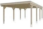 Skan Holz Grunewald - Flachdach Carport aus Leimholz Breite 427 cm Gr. 2 - 427...