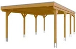 Skan Holz Grunewald - Flachdach Carport aus Leimholz Breite 427 cm Gr. 2 - 427...