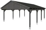 Skan Holz Fichtelberg - Satteldach Doppelcarport Breite 423 cm Gr. 2 - 618 x...