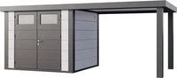 Telluria 4049, Telluria Metallger&auml;tehaus Classico 2724 mit 280 cm Seitendach wei&szlig;
