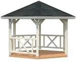 Palmako Pavillon Betty 9,9 m2 naturbelassen