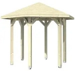 Skan Holz Pavillon Nancy-Gr&ouml;&szlig;e 1-naturbelassen