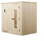 Weka Sauna Halmstad 1 mit Holzt&uuml;r und Fronteinstieg - 68 mm 7,5 kW...
