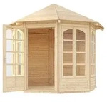 Weka Pavillon 234 A / B -4 Fenster + 3 Holzelemente