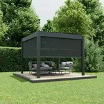 Ximax Seitenmarkise f&uuml;r Lamellendach Pergola Shade 300 cm dunkelgrau /...