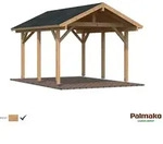 Palmako Carport Robert 11,7 m2 Hellbraun tauchimpr&auml;gniert Holzcarport