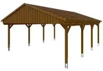 Skan Holz Fichtelberg - Satteldach Doppelcarport Breite 618 cm Gr. 2 - 618 x...