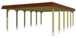 Skan Holz Walmdach Carport-585x893-Blende rot-kdi.-impr&auml;gniert (farblich
