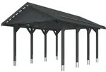 Skan Holz Wallgau - Satteldach Einzelcarport Breite 430 cm Gr. 1 - 430 x 600 cm