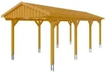 Skan Holz Fichtelberg - Satteldach Einzelcarport Breite 317 cm Gr. 2 - 317 x...