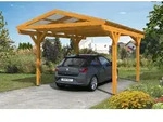 Skan Holz Carport Westerwald 362 x 541 cm eiche hell Holzcarport