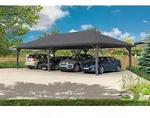 Skan Holz Carport Taunus 1176 x 634 cm-schiefergrau Holzcarport