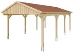 Skan Holz Fichtelberg - Satteldach Einzelcarport Breite 423 cm Gr. 2 - 423 x...