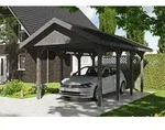Skan Holz Wallgau - Satteldach Einzelcarport Breite 380 cm Gr. 0,5 - 380 x 500...