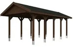 Skan Holz Wallgau - Satteldach Einzelcarport Breite 380 cm Gr. 2 - 380 x 750 cm
