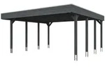 Skan Holz Friesland - Flachdach Doppelcarport Profil - Breite 557 cm Nadelholz...