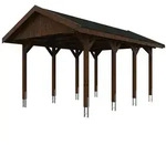 Skan Holz Wallgau - Satteldach Einzelcarport Breite 380 cm Gr. 1 - 380 x 600 cm
