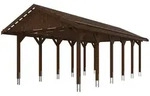 Skan Holz Wallgau - Satteldach Einzelcarport Breite 430 cm Gr. 3 - 430 x 900 cm