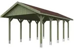 Skan Holz Wallgau - Satteldach Einzelcarport Breite 430 cm Gr. 2 - 430 x 750 cm