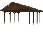 Skan Holz Wallgau - Satteldach Doppelcarport Breite 620 cm Gr. 1 - 620 x 600 cm