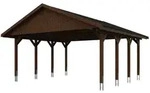 Skan Holz Wallgau - Satteldach Doppelcarport Breite 620 cm Gr. 1 - 620 x 600 cm
