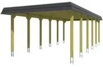 Skan Holz Spreewald - Walmdach Carport Breite 396 cm Gr. 3 - 396 x 893 cm Nut-...