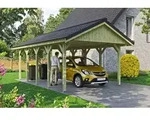 Skan Holz Wallgau - Satteldach Einzelcarport Breite 430 cm Gr. 0,5 - 430 x 500...