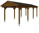 Skan Holz Fichtelberg - Satteldach Einzelcarport Breite 317 cm Gr. 2 - 317 x...