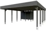 Skan Holz Carport Friesland Hybrid Set 14 557x708 cm inkl. Abstellraum Gr. 2 -...
