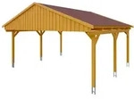 Skan Holz Fichtelberg - Satteldach Doppelcarport Breite 423 cm Gr. 1 - 618 x...