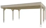 Skan Holz Grunewald - Flachdach Carport aus Leimholz Breite 622 cm Gr. 1 - 622...