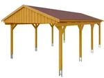 Skan Holz Fichtelberg - Satteldach Einzelcarport Breite 423 cm Gr. 2 - 423 x...