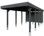 Skan Holz Carport Friesland Hybrid Set 12 314x708 cm inkl. Abstellraum Gr. 2 -...