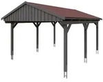 Skan Holz Fichtelberg - Satteldach Einzelcarport Breite 423 cm Gr. 1 - 423 x...