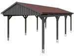 Skan Holz Fichtelberg - Satteldach Einzelcarport Breite 423 cm Gr. 2 - 423 x...