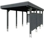 Skan Holz Carport Friesland Hybrid Set 11 314x555 cm inkl. R&uuml;ck- und...