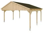 Skan Holz Fichtelberg - Satteldach Doppelcarport Breite 423 cm Gr. 1 - 618 x...