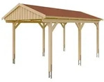 Skan Holz Fichtelberg - Satteldach Einzelcarport Breite 317 cm Gr. 1 - 317 x...