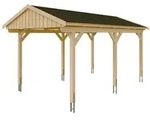 Skan Holz Fichtelberg - Satteldach Einzelcarport Breite 317 cm Gr. 1 - 317 x...