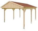Skan Holz Fichtelberg - Satteldach Einzelcarport Breite 317 cm Gr. 1 - 423 x...